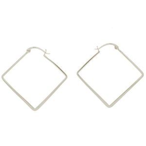 NWT Samantha Square Hoops // Sterling Silver